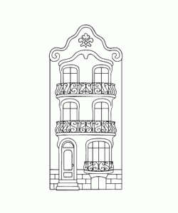 Ausmalbild Haus 010