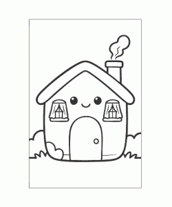 Ausmalbild Haus 025
