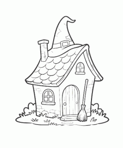 Ausmalbild Haus 029
