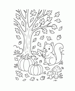 Ausmalbild Herbst 002