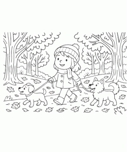 Ausmalbild Herbst 004