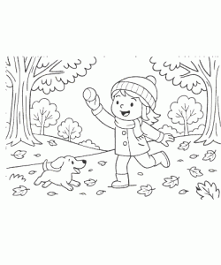 Ausmalbild Herbst 006