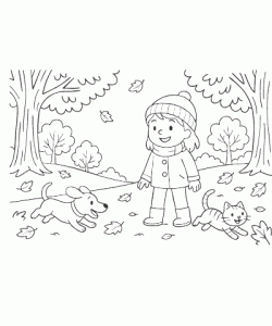 Ausmalbild Herbst 008