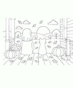 Ausmalbild Herbst 014