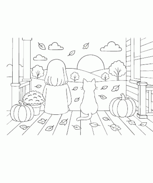 Ausmalbild Herbst 014