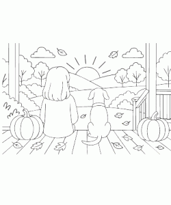 Ausmalbild Herbst 016