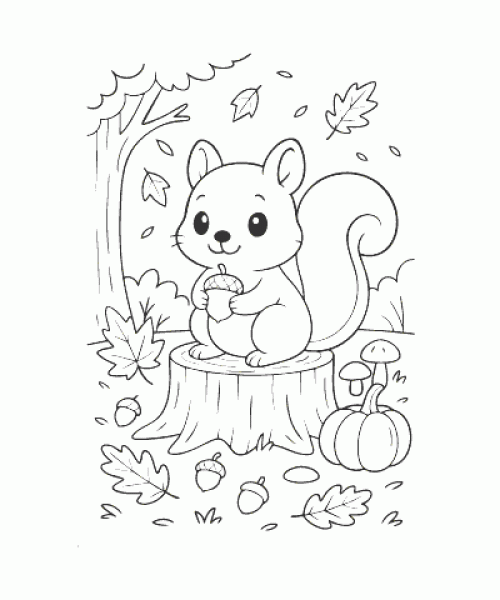 Ausmalbild Herbst 017