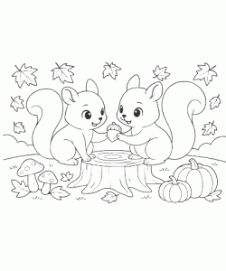 Ausmalbild Herbst 019