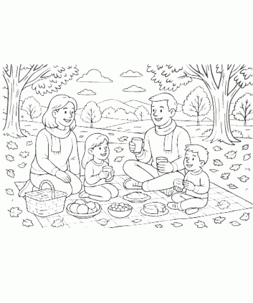 Ausmalbild Herbst 020