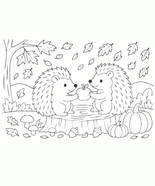 Ausmalbild Herbst 021