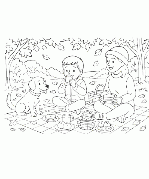 Ausmalbild Herbst 024