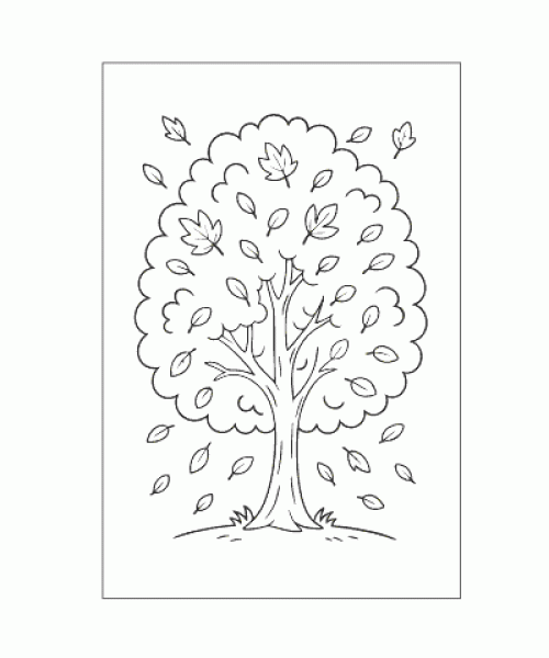 Ausmalbild Herbst 025