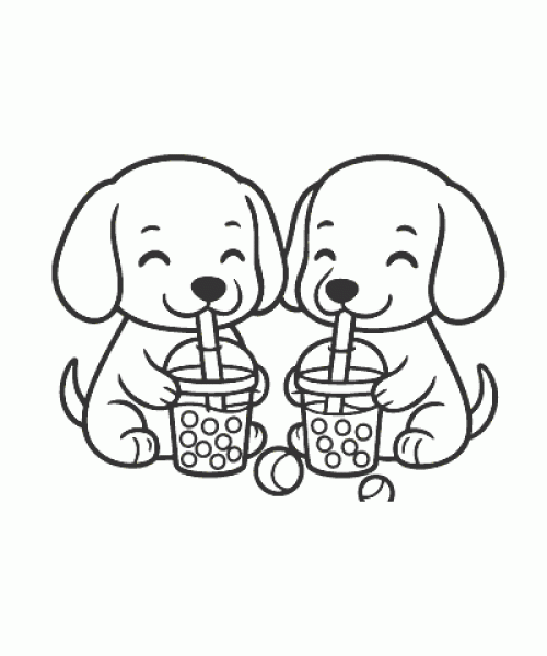 Ausmalbild Hund 009