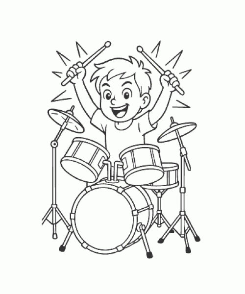 Ausmalbild Jungs 005