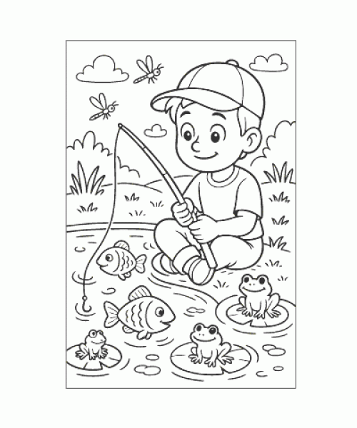 Ausmalbild Jungs 006