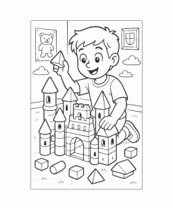 Ausmalbild Jungs 007