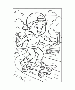 Ausmalbild Jungs 008