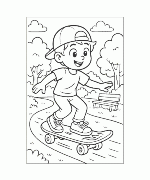 Ausmalbild Jungs 008