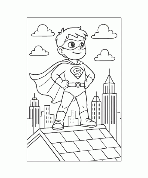 Ausmalbild Jungs 010