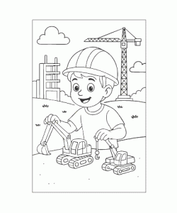 Ausmalbild Jungs 011