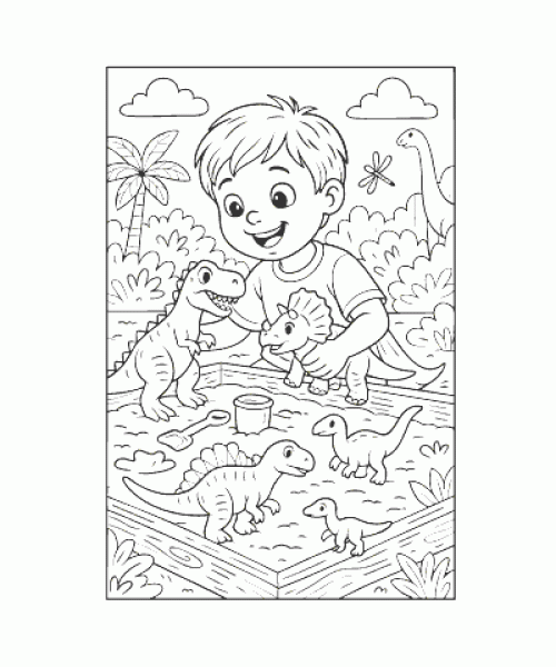 Ausmalbild Jungs 019