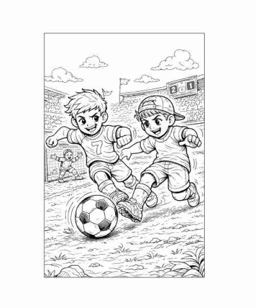 Ausmalbild Jungs 032