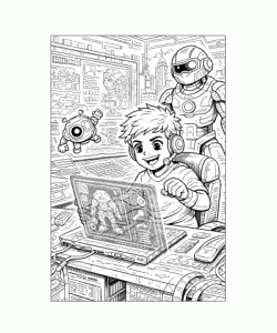 Ausmalbild Jungs 035