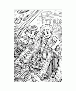 Ausmalbild Jungs 036