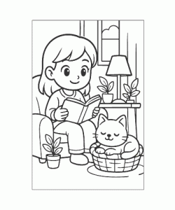 Ausmalbild Katze 004