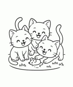 Ausmalbild Katze 009