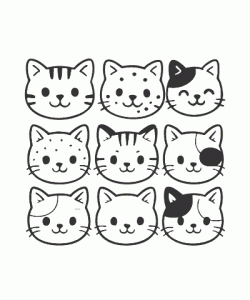 Ausmalbild Katze 011