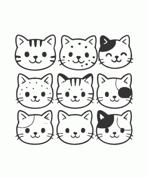 Ausmalbild Katze 011