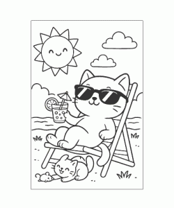 Ausmalbild Katze 013