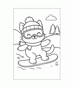 Ausmalbild Katze 014