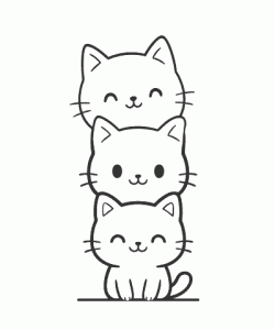 Ausmalbild Katze 018