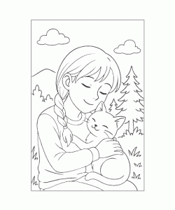 Ausmalbild Katze 026