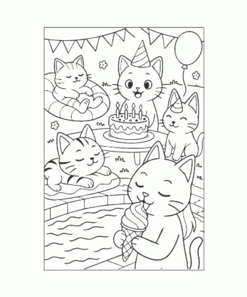 Ausmalbild Katze 031