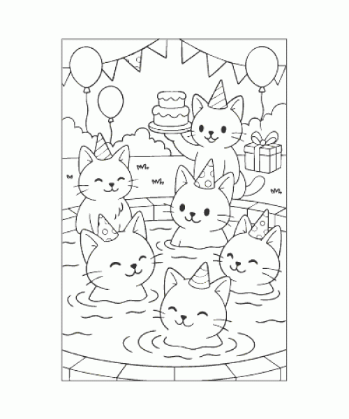 Ausmalbild Katze 032