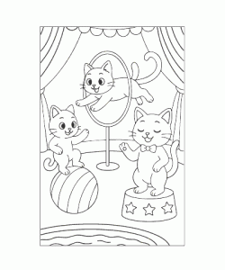 Ausmalbild Katze 033