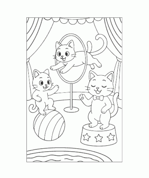 Ausmalbild Katze 033