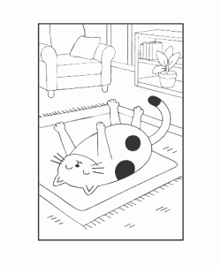 Ausmalbild Katze 036