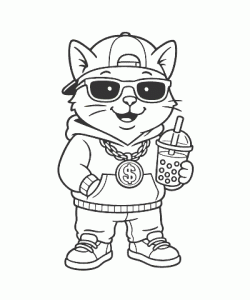 Ausmalbild Katze 039