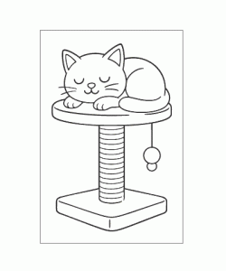 Ausmalbild Katze 041
