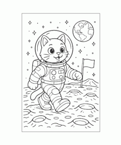 Ausmalbild Katze 047