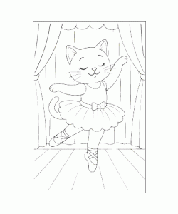 Ausmalbild Katze 051