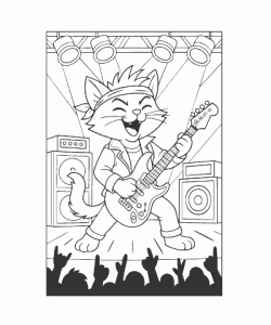 Ausmalbild Katze 052