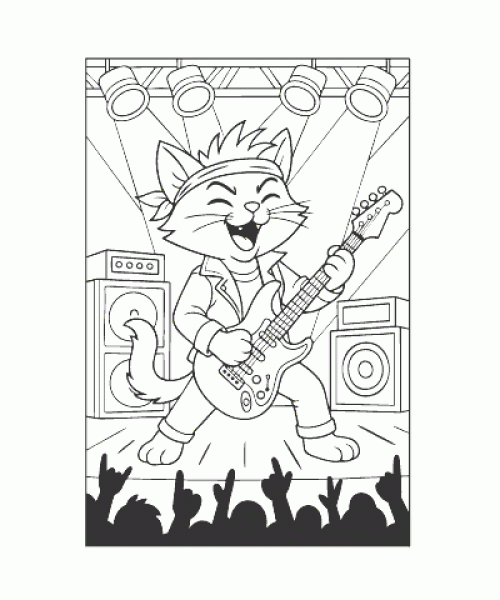 Ausmalbild Katze 052