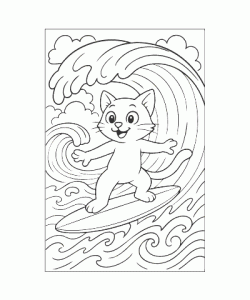 Ausmalbild Katze 053