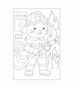 Ausmalbild Katze 054