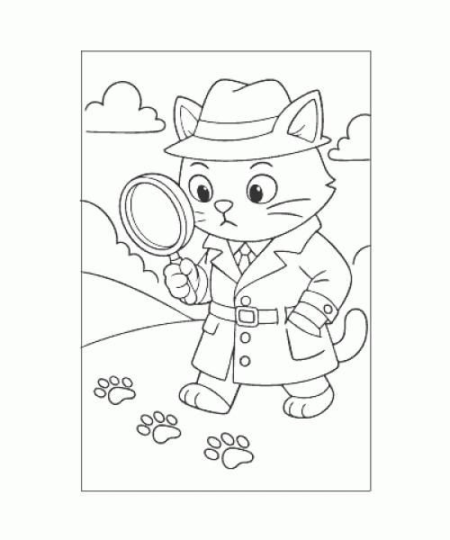 Ausmalbild Katze 055